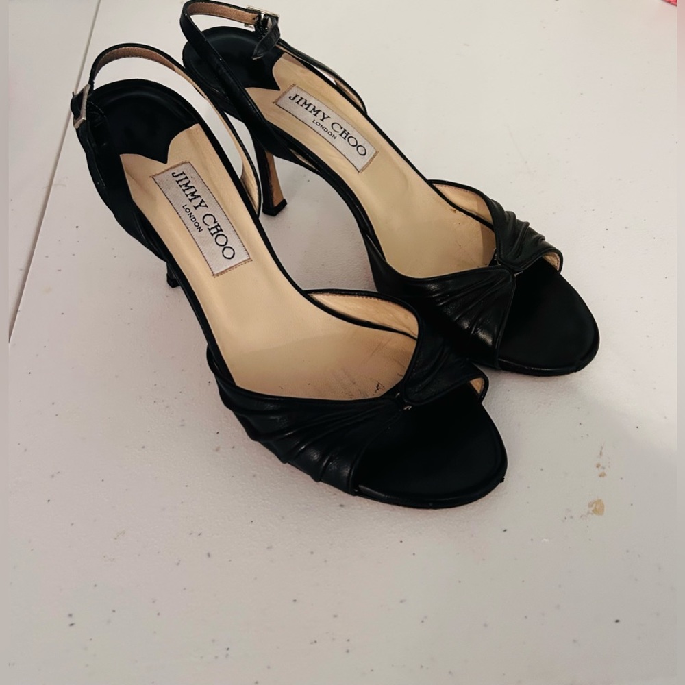 Jimmy Choo Black Sandal Pumps Size 38.5